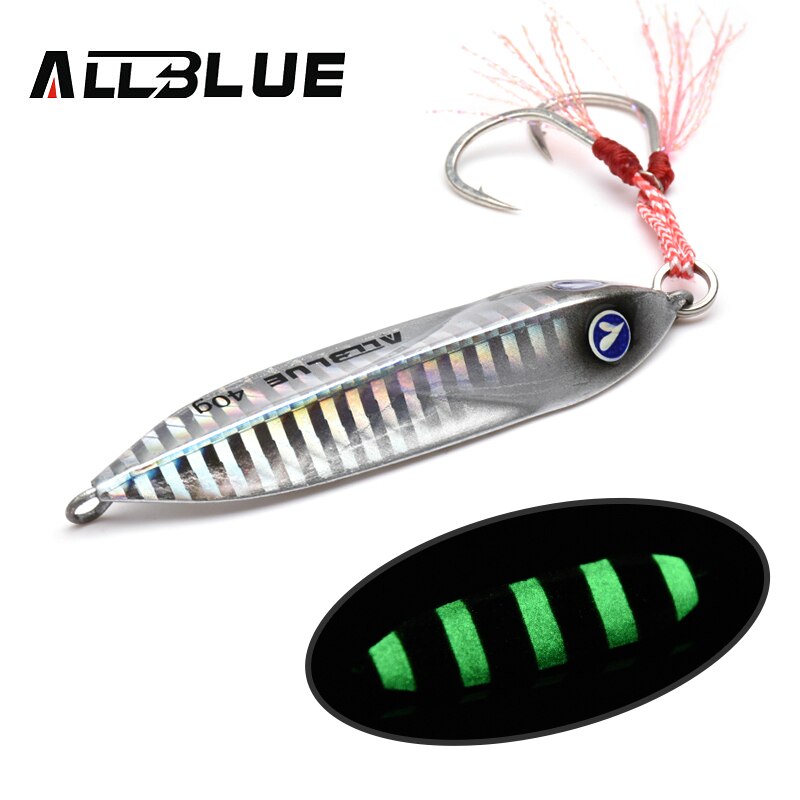 ALLBLUE SEABLUE Metal Jig Spoon 25G 40G 60G Artificial Bait Shore Fishing Jigging Lead Fish Sea Bass Fishing Lure