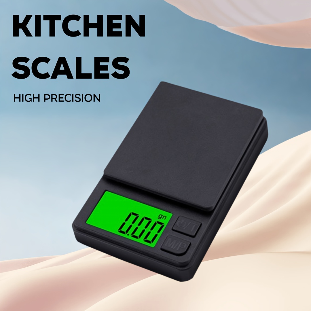 [1000g Digital Scale] Portable Precision Digital Pocket Scale Food ScaleJewelry ScaleBacklit LCDProtective Cover Kitchen Coffee: Gold