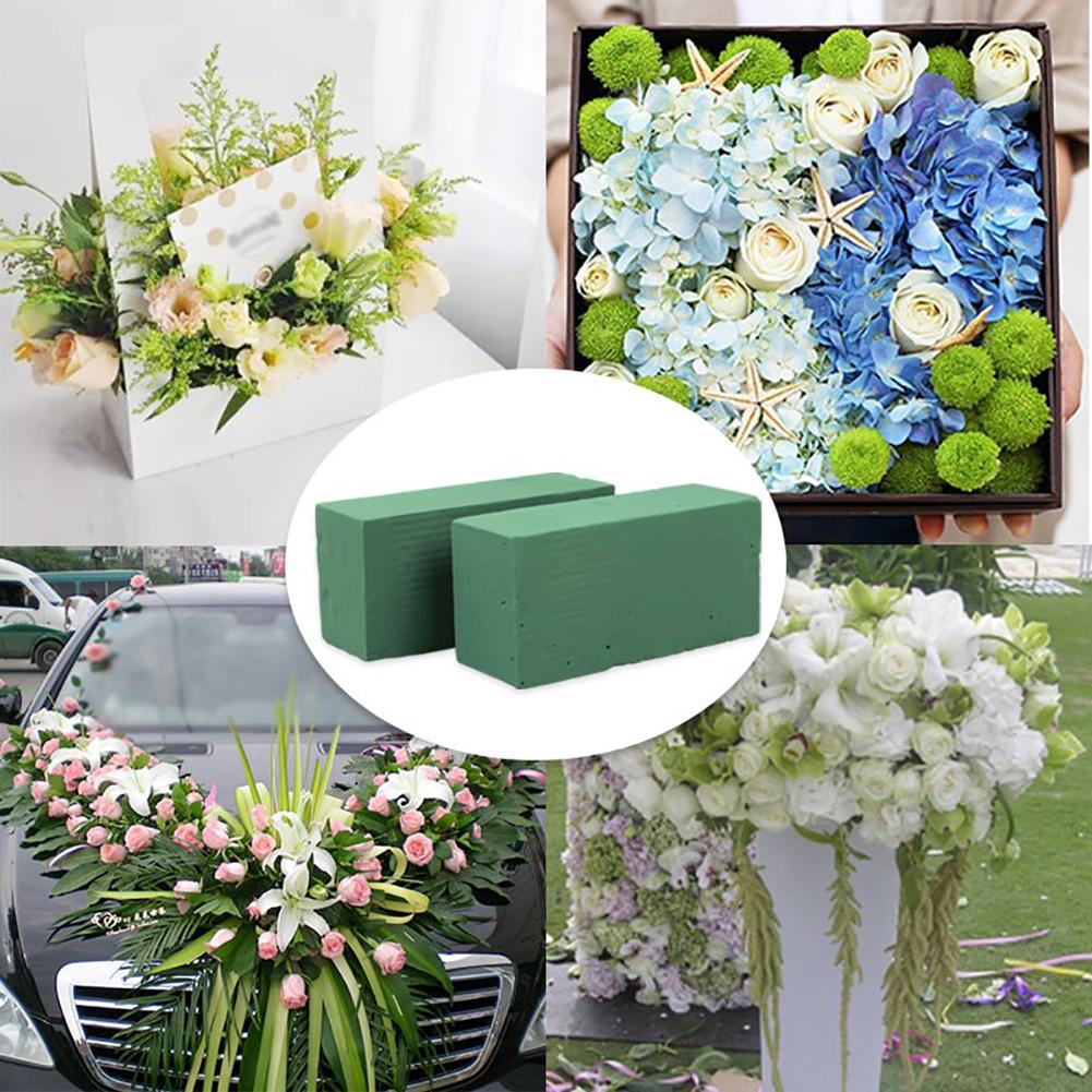 Floral Foam Block Flower Styrofoam Bricks Wedding Flower Holder Artificial Handle Bridal Foam Roses Foam Flowers Home Decoration
