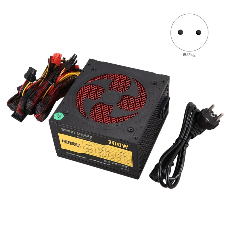 500w stille atx 12v- 4/8- pc-voeding met ventilator, modulaire sli-verlichte ventilator voor high-end computerconfiguratie pc