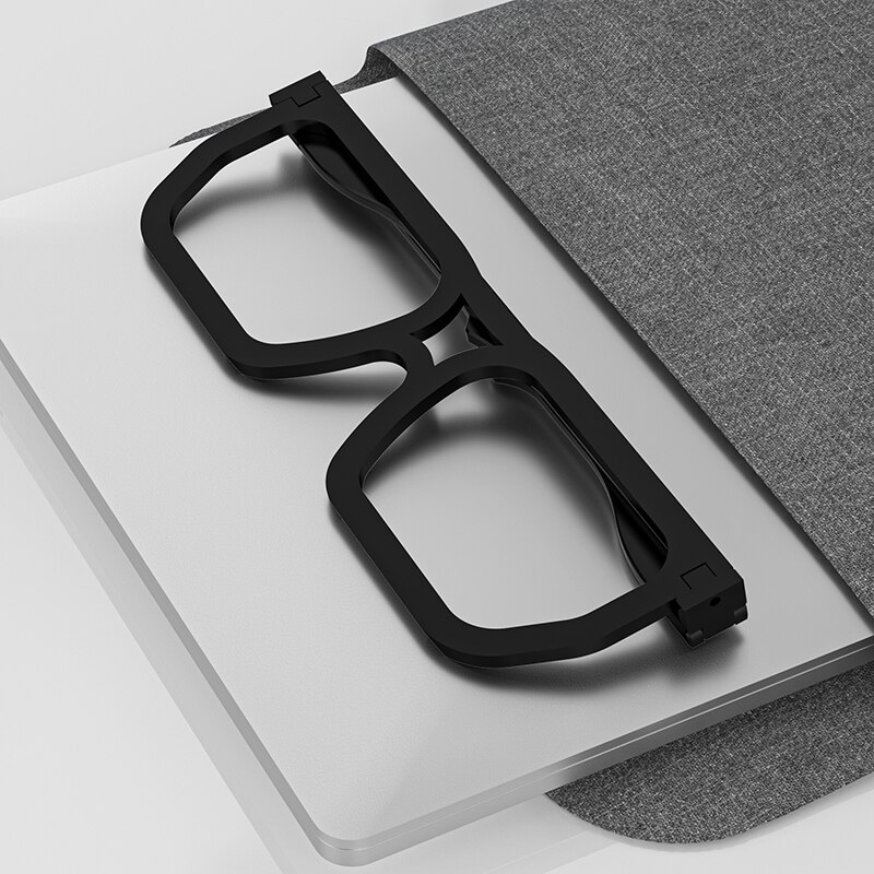 Faltbarer laptopständer aus aluminiumlegierung in brillenform, universelle notebook-halterung für 16in laptops, ipads und tablets zum lesen und arbeiten: Schwarz