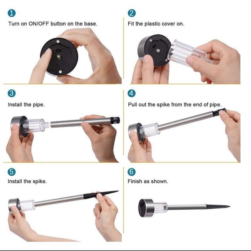 1/4/10Pc Solar Led Light Outdoor Lawn Pathway Landscape Lighting Street Lamp for Garden Decoration Outdoor Waterproof Solar Lamp