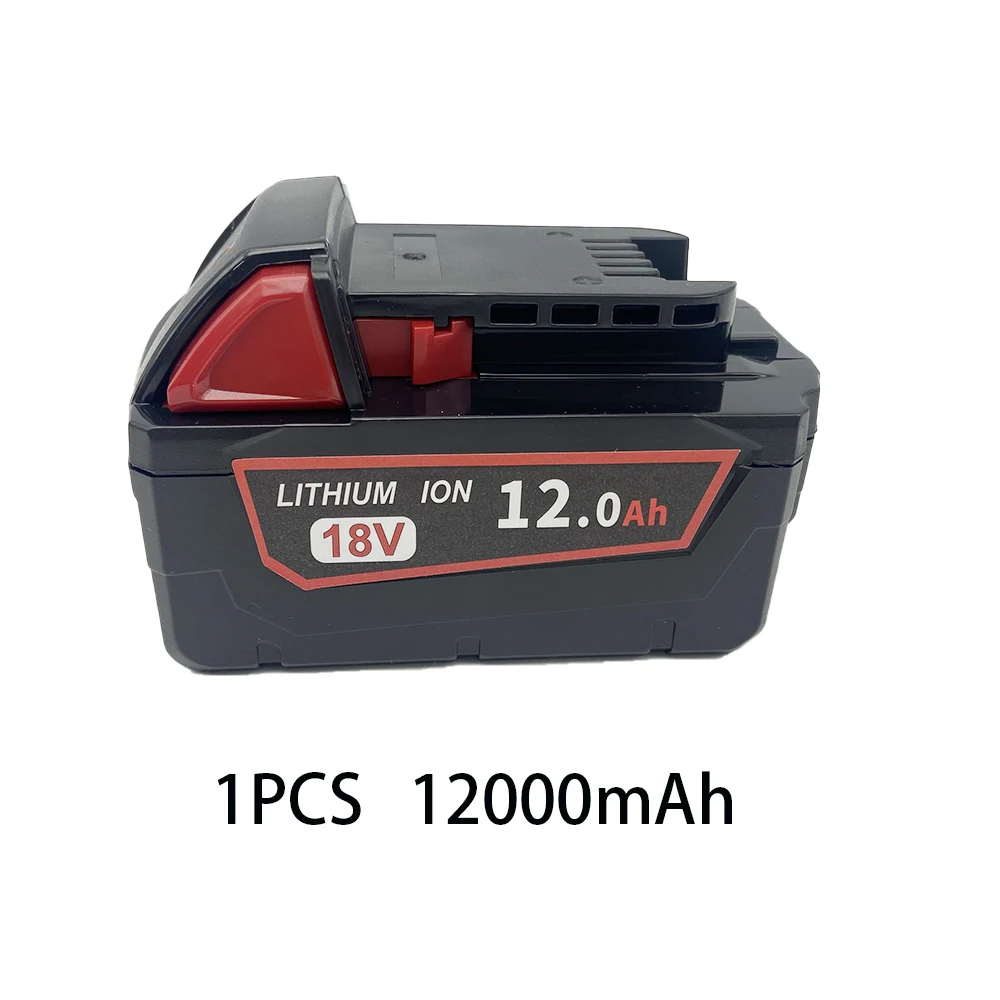 For Milwaukee M18 18V 12000mAh 18650 Lithium Replacement Battery For Milwaukee 48-11-1860 48-11-1850 48-11-1840 Battery: PURPLE