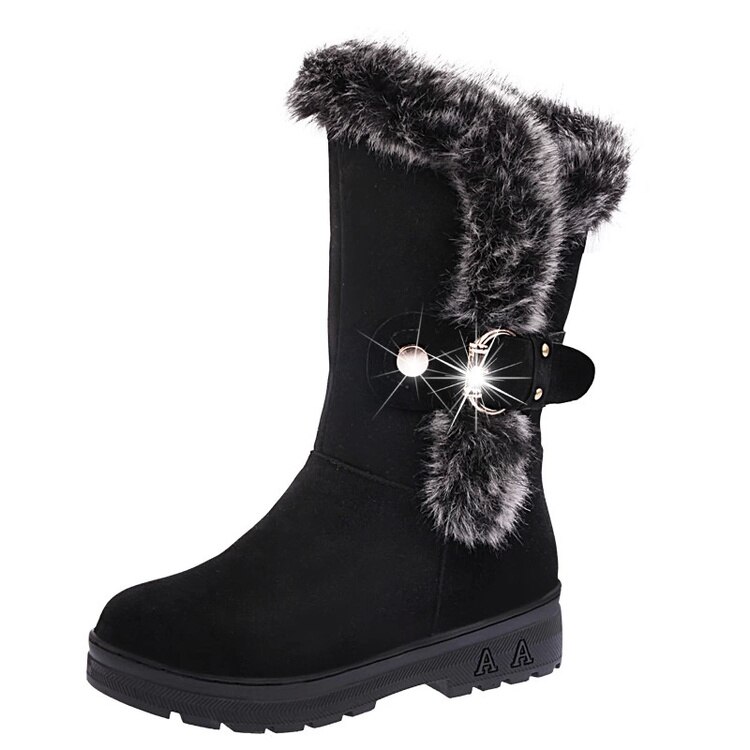 Winter Kinder Ankle Plüsch Stiefel Für Mädchen Flache Mit Gummi Schnee Stiefel Jungen Wasserdicht Nicht-slip Schuhe Einlegesohle 22.5 ~ 24,5 cm