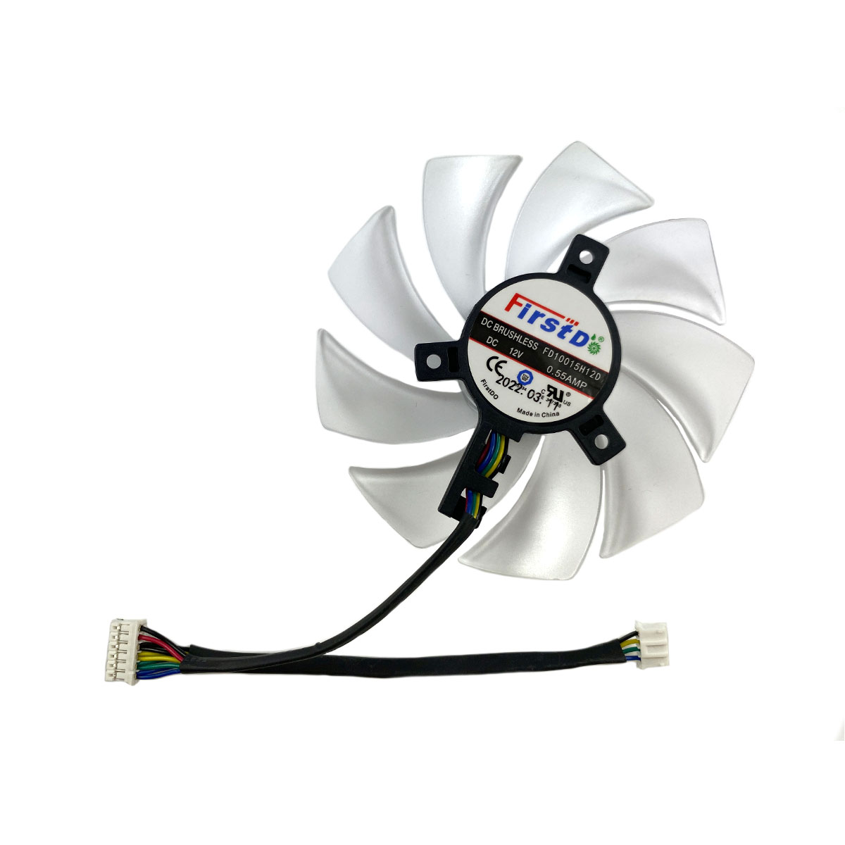 For POWERCOLOR Radeon RX6600 6600XT 6650XT Hellhound Graphics Card Replacement Fan FD10015H12D