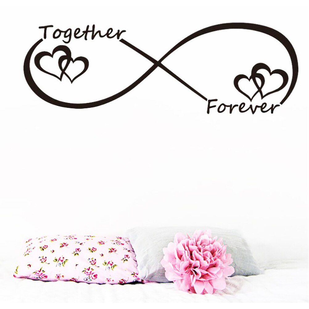 Together Forever Wall Stickers Decor Love Quotes Wall Decals Sticker Decoration For Home Living Room Art Stickers Murals