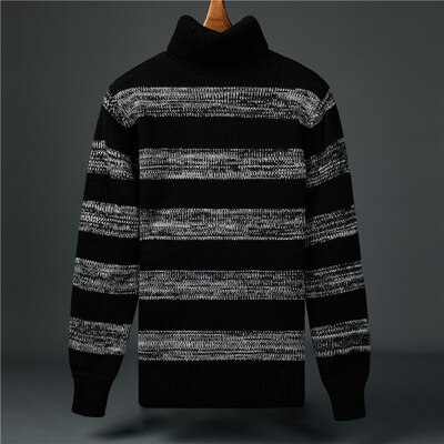 Y2297-A1477 frühling und herbst Winter neue Trend lässig Darm aussehend männer gestrickte zur Seite fahren billig: Schwarz / XL