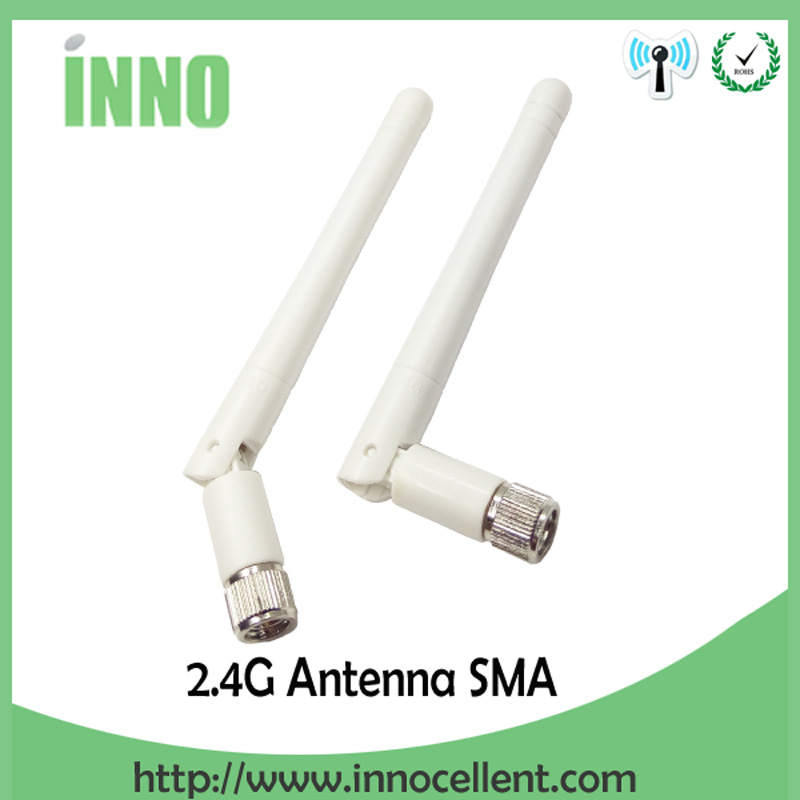 2 stuks 2.4GHz Antenne WIFI SMA MALE connector 3dbi Antenne 2.4g antena wi-fi antenne Wit voor Draadloze wi-fi Router antenas