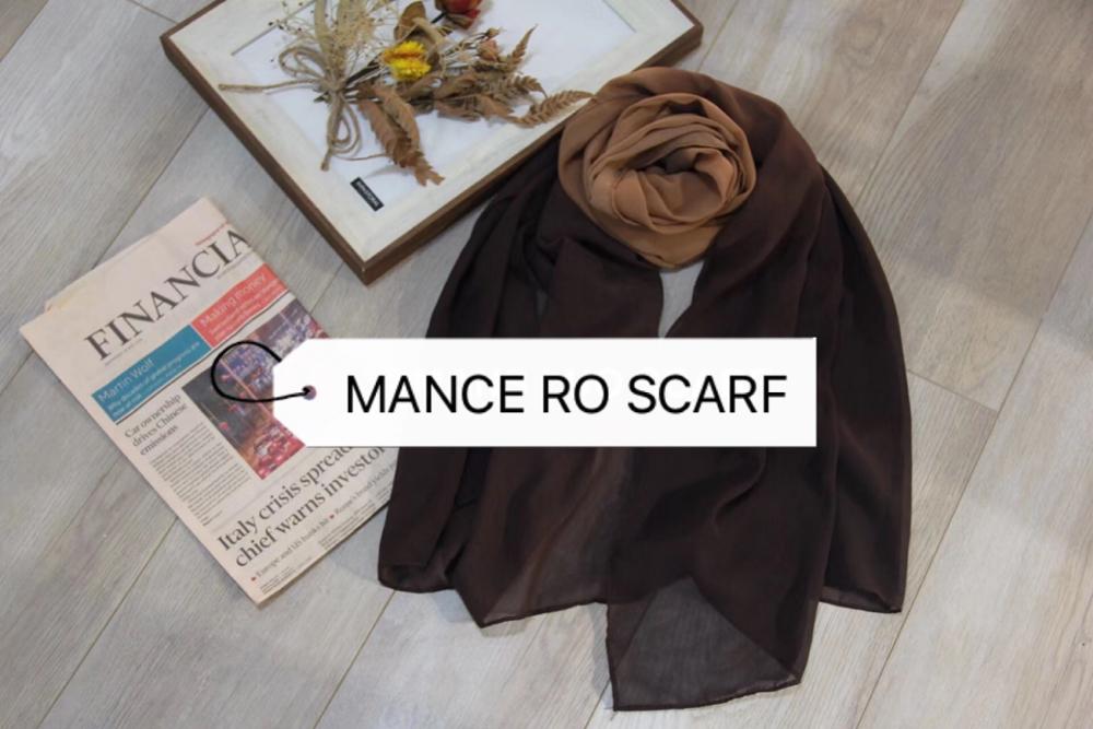 Hijab en mousseline de soie imprimé, foulard en mousseline de soie délavé et perlé, long foulard malaisien, foulard musulman, couleurs unies, pour femmes: Café