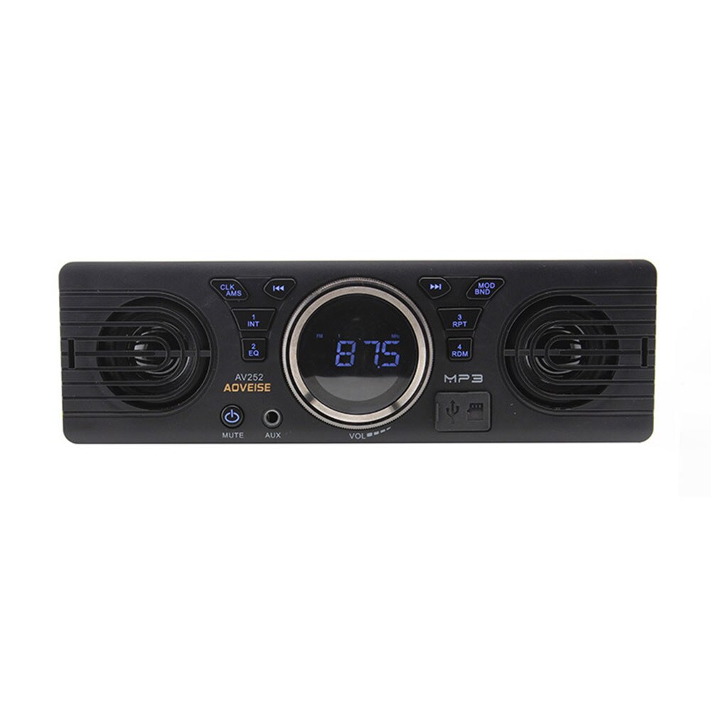 12V Car FM USB SD AUX IN Audio Stereo AV252 Radio Built-in 2 Speakers Bluetooth Handfree in Dash MP3 Player
