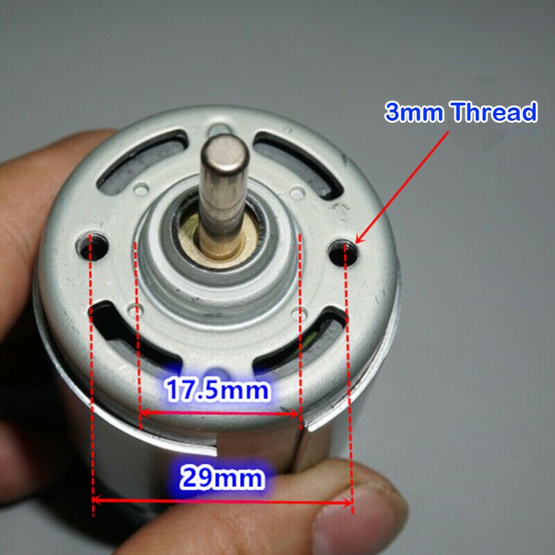 JOHNSON RS775 Motor- DC 12V-18V 17000RPM hoch Geschwindigkeit Kohlenstoff Pinsel Mit Lüfter