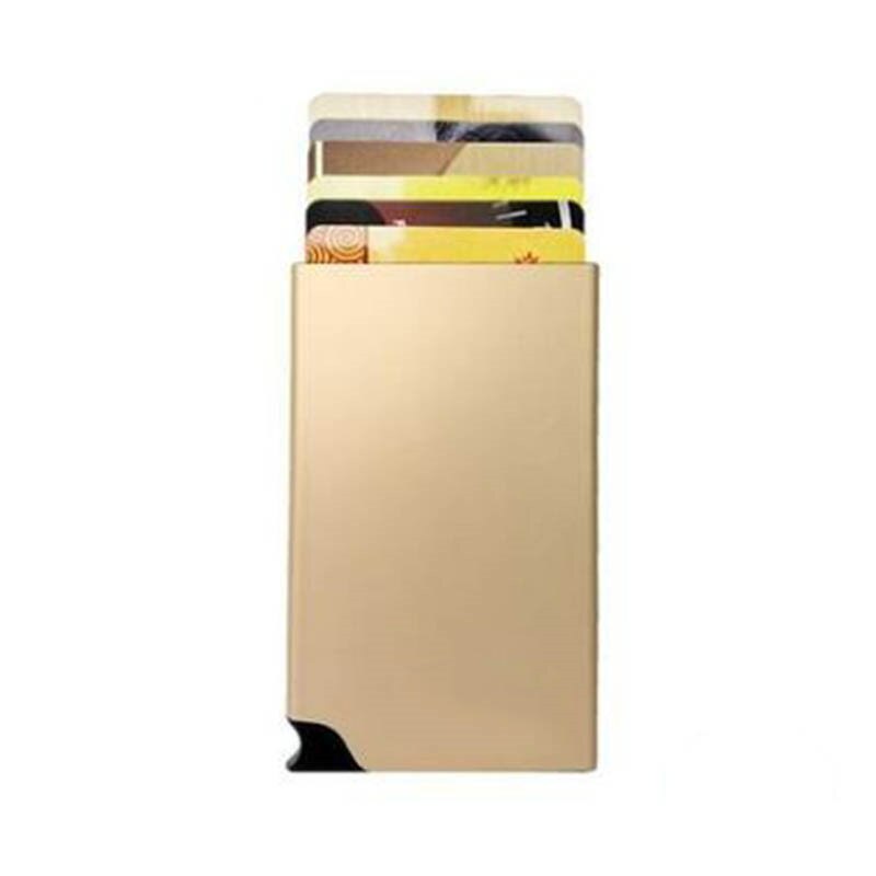 BISI GORO Thin ID HoldersMetal Box Card Wallet for Men and Women RFID Blocking Business Card Holder