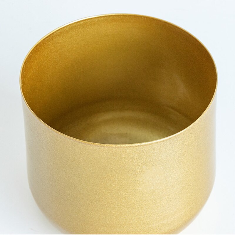 Golden Wrought Iron Flower Pot Nordic Style Metal Succulent Plants Courtyard Garden Flower Decoration