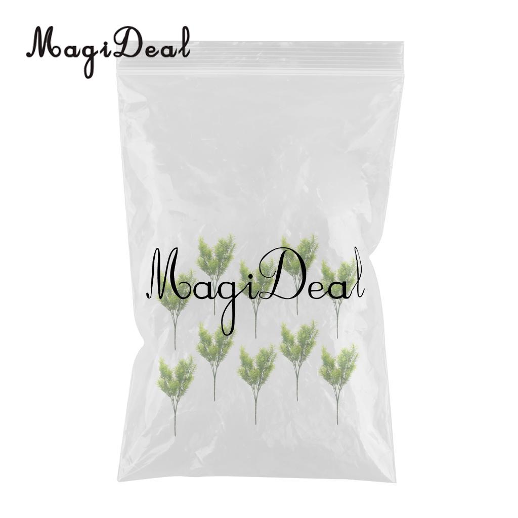 MagiDeal 10Pcs 30cm Green Artificial Cedar Tree Home Garden Decoration Conifer Tree