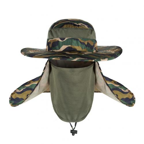 Chapeau De Pêche Réglable Pour Enfants - Camouflage, Imperméable, Avec Protection Cou Et Aération