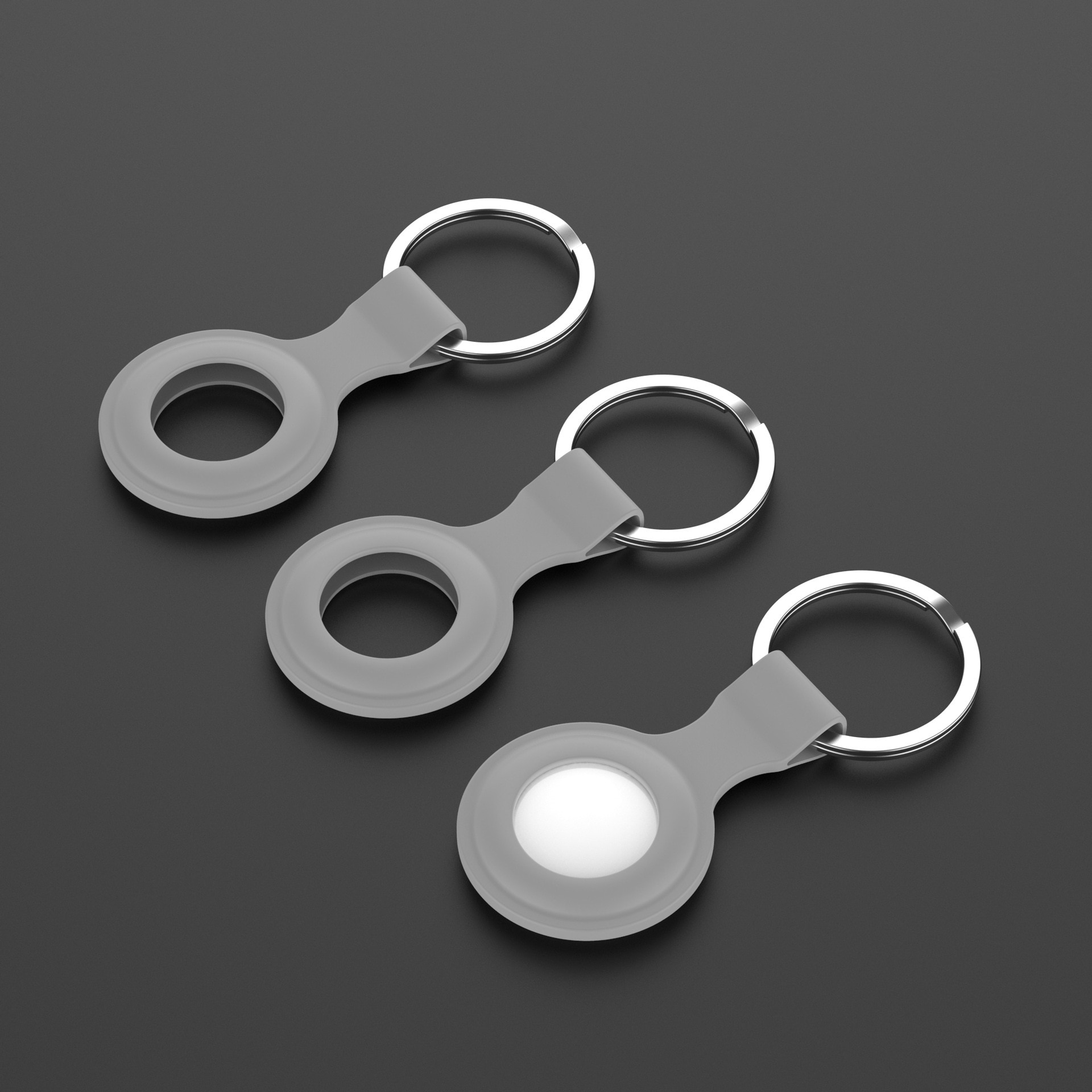 Retainer Cases For Apple Airtags Location Trackers Hanging High Durable Solid Silicone Buckle AntiLost Protective Covers