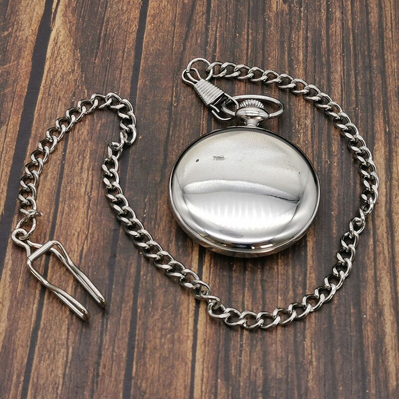 Retro silver steampunk skivspelare kvarts fickur fob kedja hänge för män kvinnor reloj de bolsillo