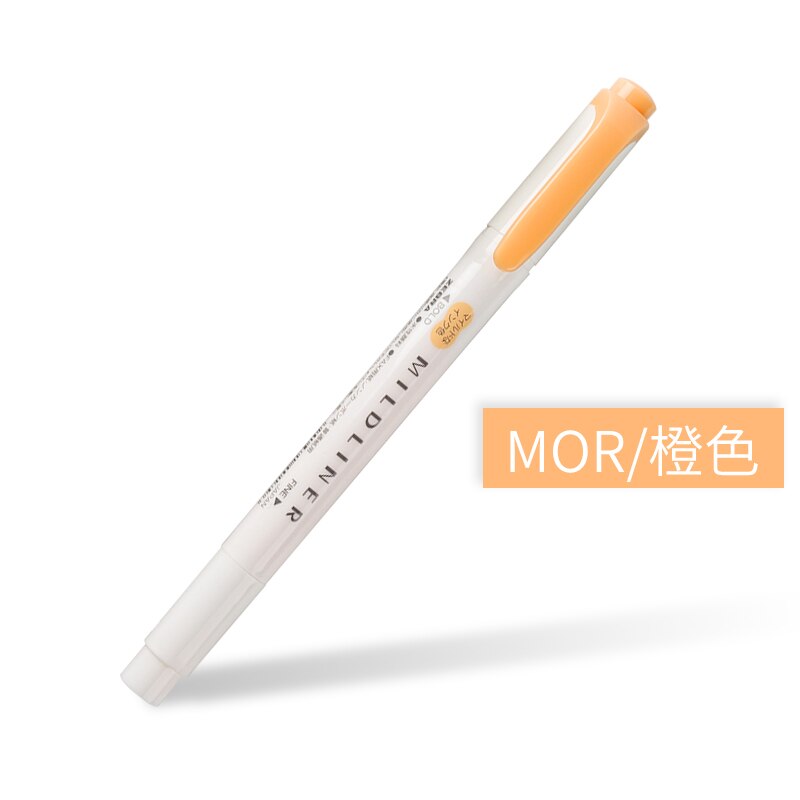 Zebra Mildliner Pastel Highlighters WKT7 Text Marker Japanese Stationery: Orange