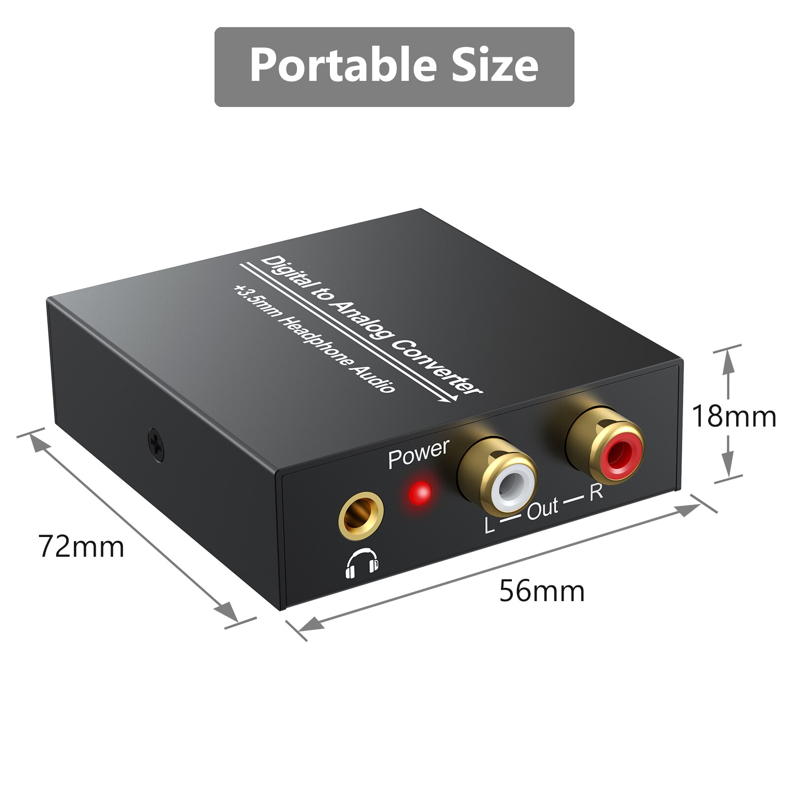 Linkfor digital til analog analog audio converter dac adapter 96 khz 24- bit s/pdif optisk toslink koaksial til analog rca 3.5mm