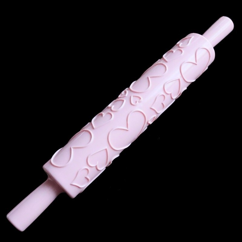 1 Pcs Pastic Non-stick Fondant Rolling Pin Embossing Cake Deeg Roller Decorating Cake Roller Ambachten Diy Bakken Keuken gereedschap: 3