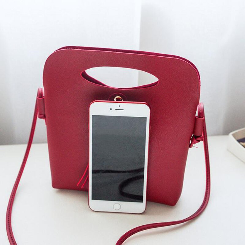 Daunavia mærke kvinder kvindelig pu læder skuldertaske simpel dame slik farve kvast bøtte tote minihåndtaske