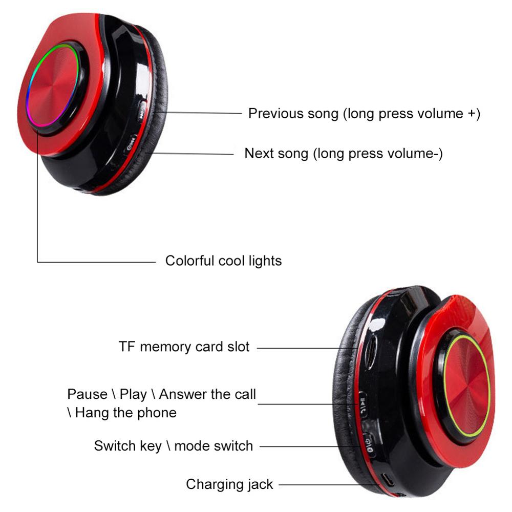 Headphones Bluetooth Headset earphone Wireless Headphones Stereo Foldable Sport Earphone Microphone headset Handfree MP3 player