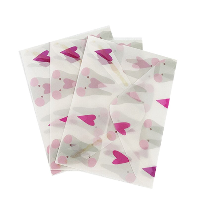 3pcs/pack Letter Paper Set Love Flower Letter Paper Cute Chancery Letters Writing Paper Letter Envelope Office Supplies: Red Heart Rabbit