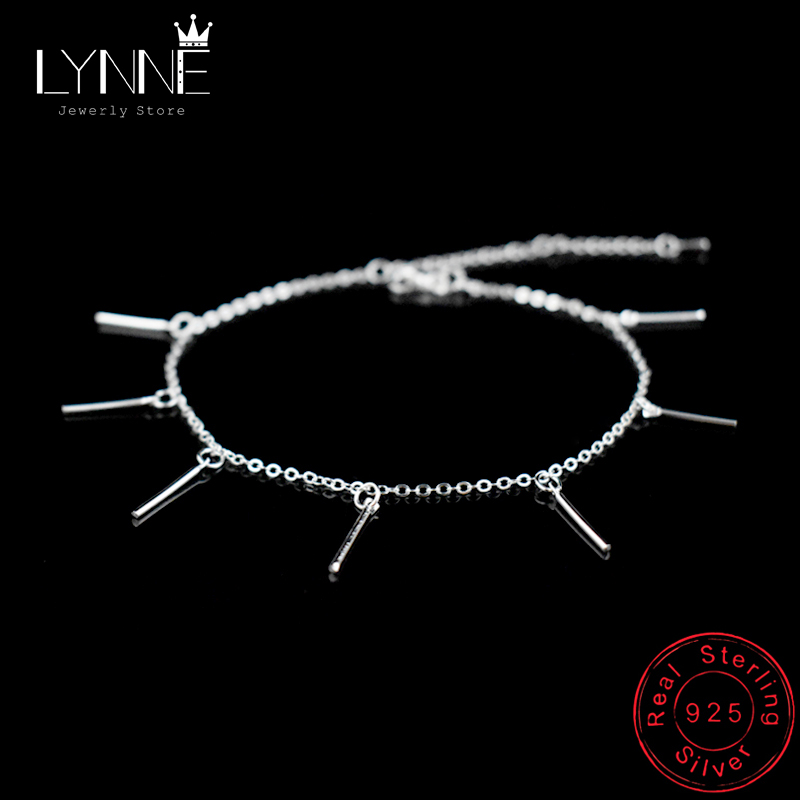 Mode Eenvoudige Boogbrug Hangers Enkelbanden Armband 925 Sterling Zilver Zomer Enkelband Voor Vrouwen Sieraden Strand Voet Keten