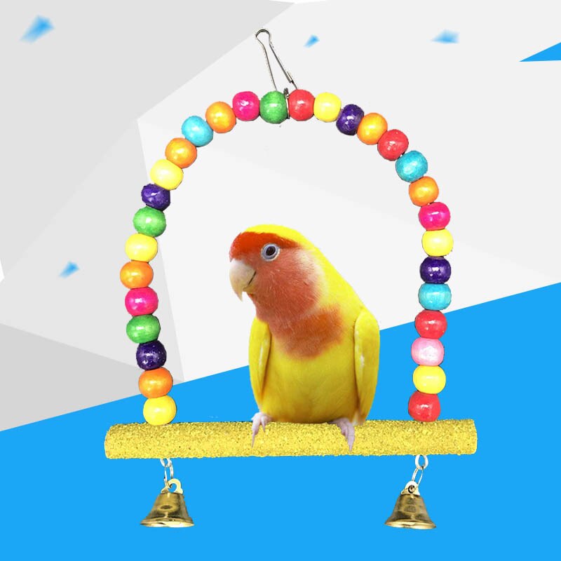 Pet Parrot Birds Toy Parakeet Budgie Cockatiel Cage Hut Nest Bird Toy Hammock Swing Toy Hanging Toy Brinquedo Pet Supplies: sharpen claws swing