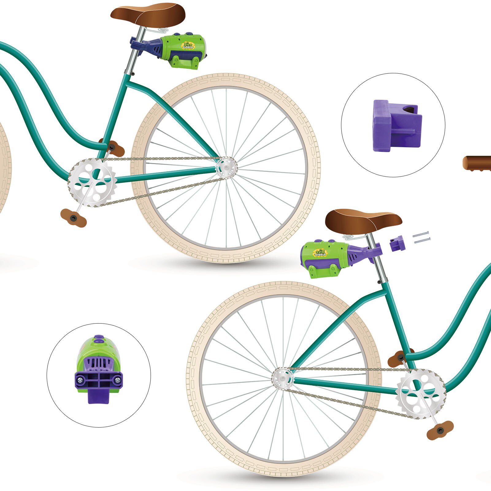 Fiets Rack Kinderen Bubble Machine Dual-Gebruik Bubble Blower Bubble Blazen Speelgoed Outdoor Speelgoed Beste Verjaardag Cadeaus Voor kids