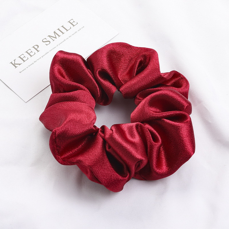 Scrunchies de satén de Color sólido de Corea para mujeres, coletero saten pelo mujer gomas de pelo saten negro y rojo coleteros de seda satin scrunchies cuerda para el cabello, tocado: Gris oscuro