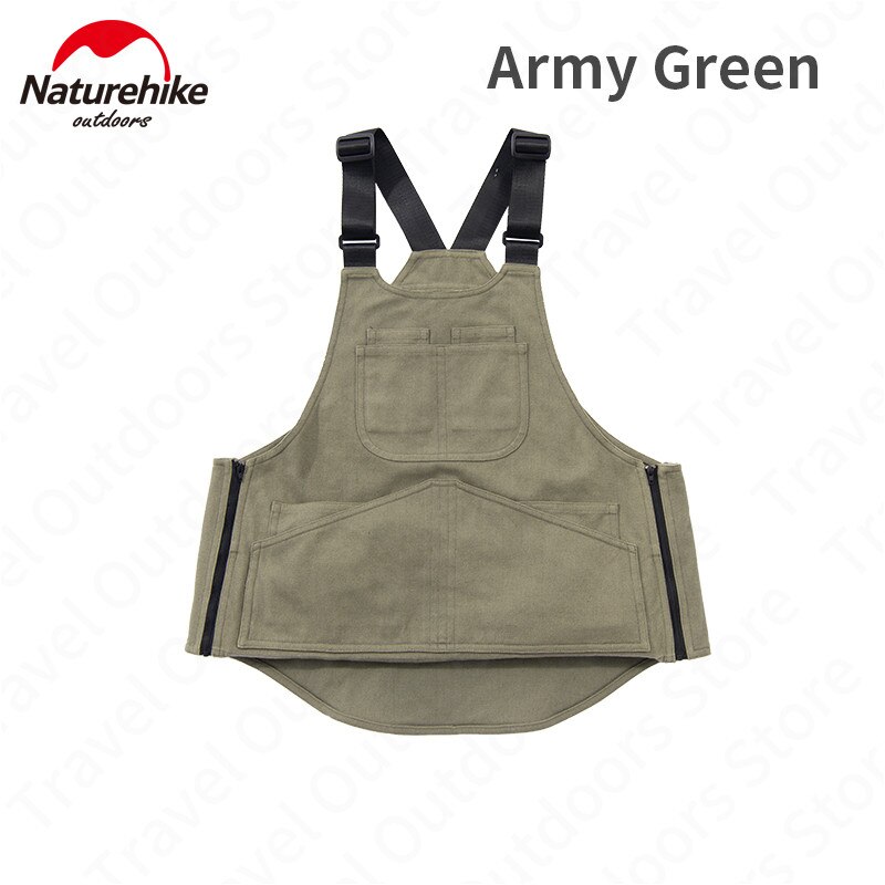 Naturehike Outdoor Dual Purpose Vest Camping Leisure Jacket Portable Woman/Man Multi Pocket Picnic Apron Work Clothes: M
