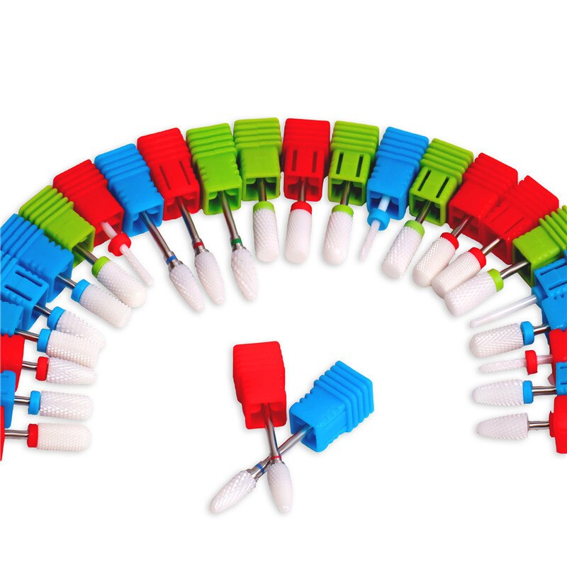 3/32 ''1 Stck Nagel Kegel Spitze Keramik Bohrer Bits Elektrische Häutchen Sauber Dreh Für Manikübetreffend Pedikübetreffend Schleifen Kopf Schleifer werkzeug