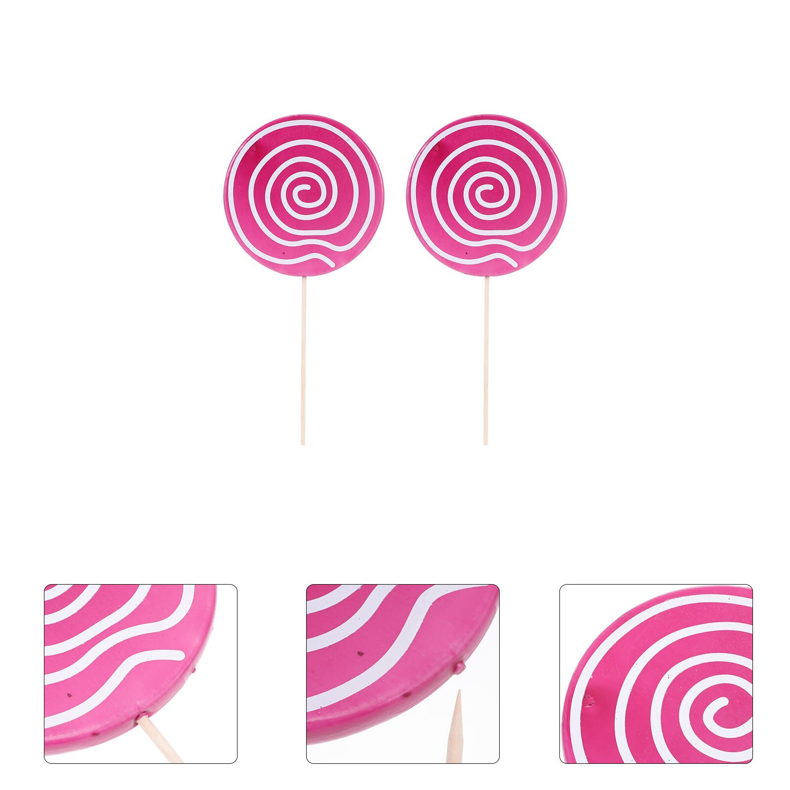 2pcs Realistic Simulation Lollipop Props Photo Props Lollipop Scene Adornments: Purple