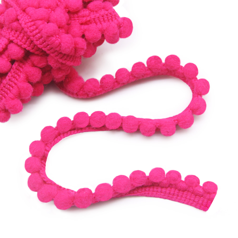 2 meter pompomkant boll pompom frans band sömnad spets virat tyg handgjorda hantverkstillbehör gör-det-själv: Tråkig