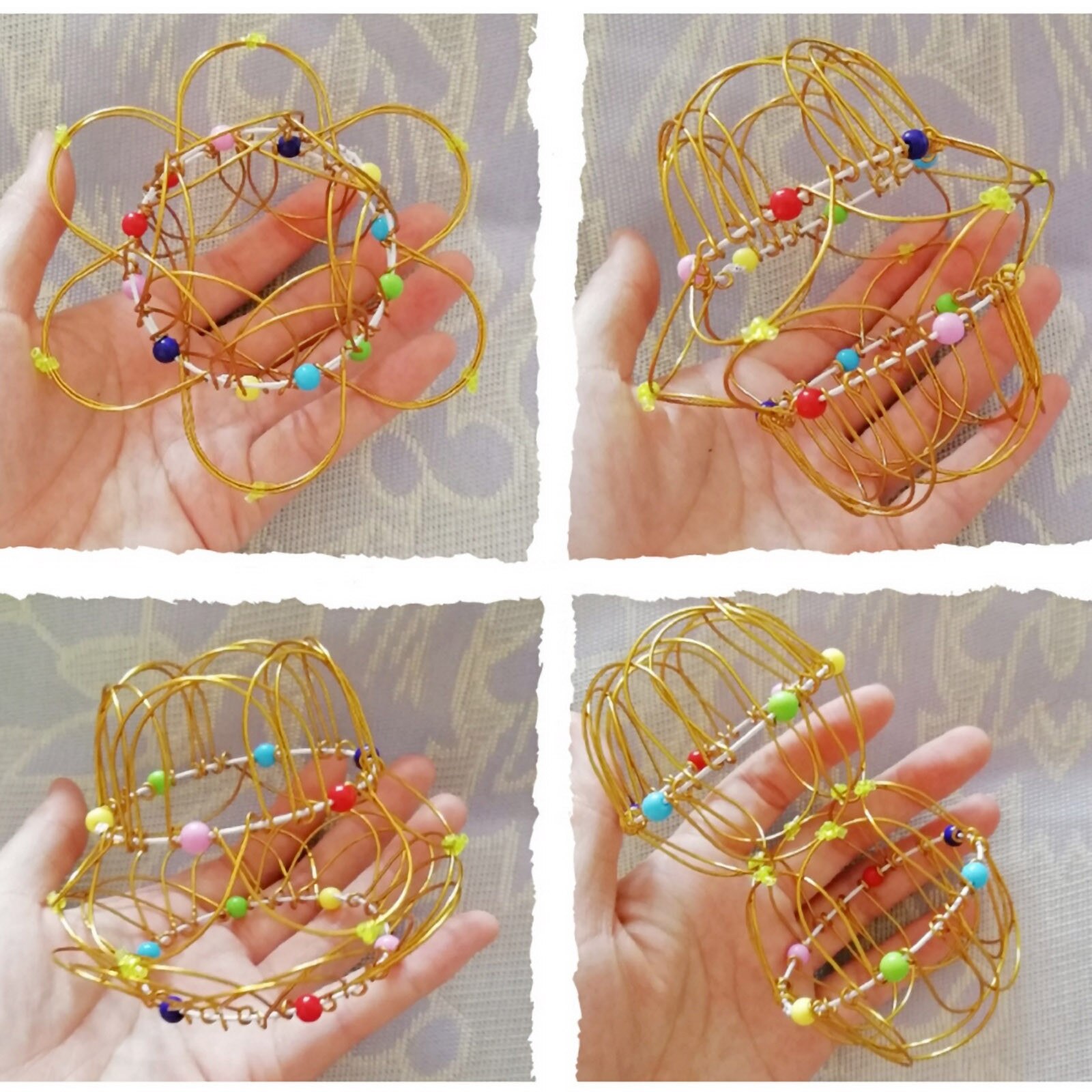 Speelgoed Voor Kinderen Decompressie Flexibele Mand Zacht Staal Magic Ijzeren Ring Ornament Metalen Squishy Speelgoed Size: 10*10Cm