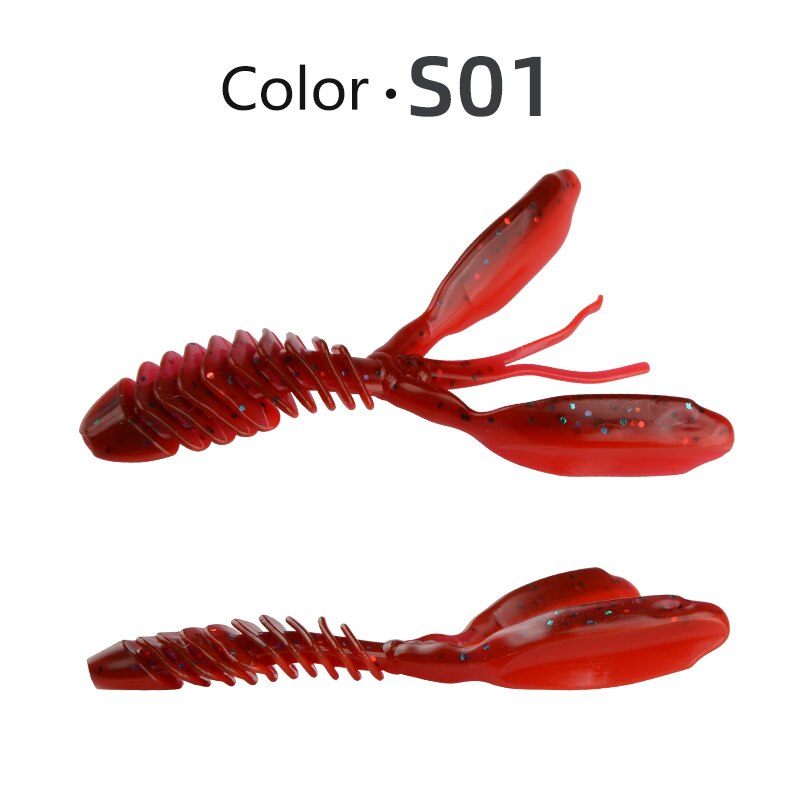 Meredith Dolivecraw Ii Soft Lokt 74Mm 95Mm Jigging Lokt Siliconen Worm Zachte Vissen Aas Garnalen Bass Karper Kunstmatige visgerei: S01 / 74mm 20pcs