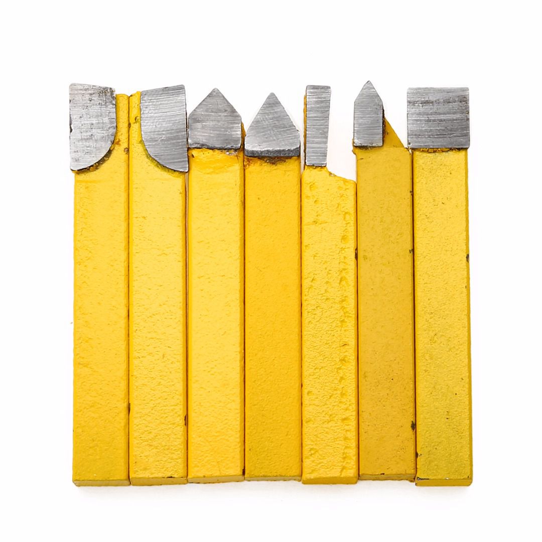 9pcs/Set YW1 Carbide Brazed Tip Tipped Lathe Cutter Tools 8x8mm Shank High Hardness Turning Milling Welding Bit