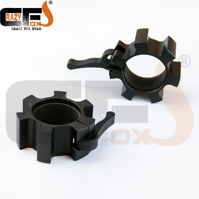 Metal 50mm / 2" Lock Jaw collars standard barbell quick collars weight lifting gym easy lock collars NPGL (NPFL)