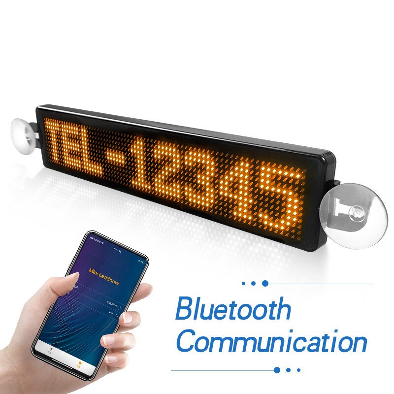 12v LED signage Bluetooth programmable LED display wireless graffiti text 12 * 72 matrix information flat display scrolling text