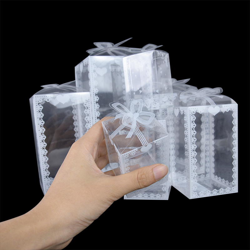 PVC Transparent Box Clear Plastic Packaging Box Wedding Party Favors Chocolate/Candy Box Souvenir Display Case Multi Sizes