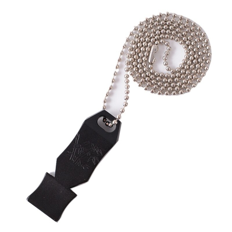 Sifflet à chaîne de survie d'urgence en alliage d'aluminium, Double tuyau 150db, haut décibel, pour Camping et randonnée