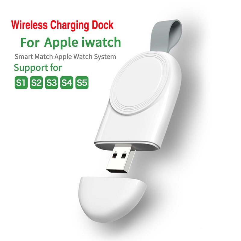 Draadloze Oplader Voor Apple Horloge 7 6 5 4 3 Se Serie Iwatch Accessoires Draagbare Usb Opladen Dock Station Apple horloge Charger: Default Title