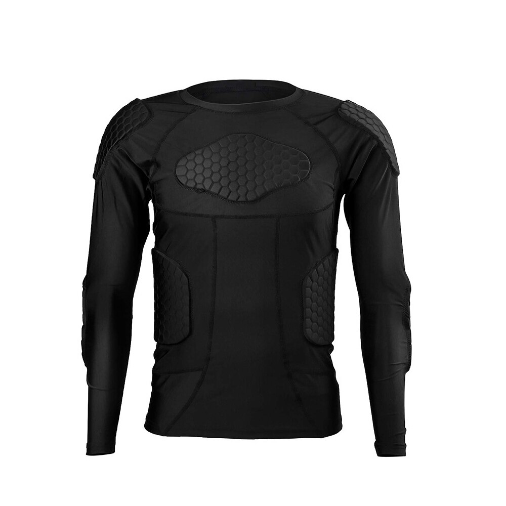 Langærmet herre #39 kompressionsskjorte ribben brystbeskytter basketball fodbold beskyttelsesudstyr træningsboldtøj