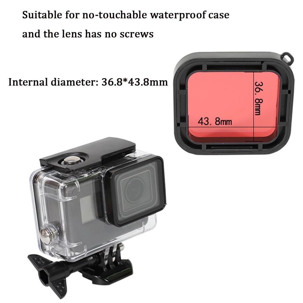 Filters Kit Red Magenta Snorkel Lens Color Filter for GoPro HERO 5 6 7 Black Waterproof Housing Case Dive Accessories