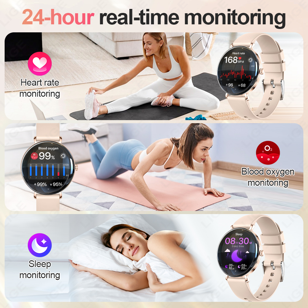 2025 Nowa moda Inteligentny zegarek Kobiety 1.43 '' AMOLED HD Wyświetlacz Bluetooth Połączenie Tętno Kobiety Zdrowie sport Kobiety Smartwatch Mężczyźni