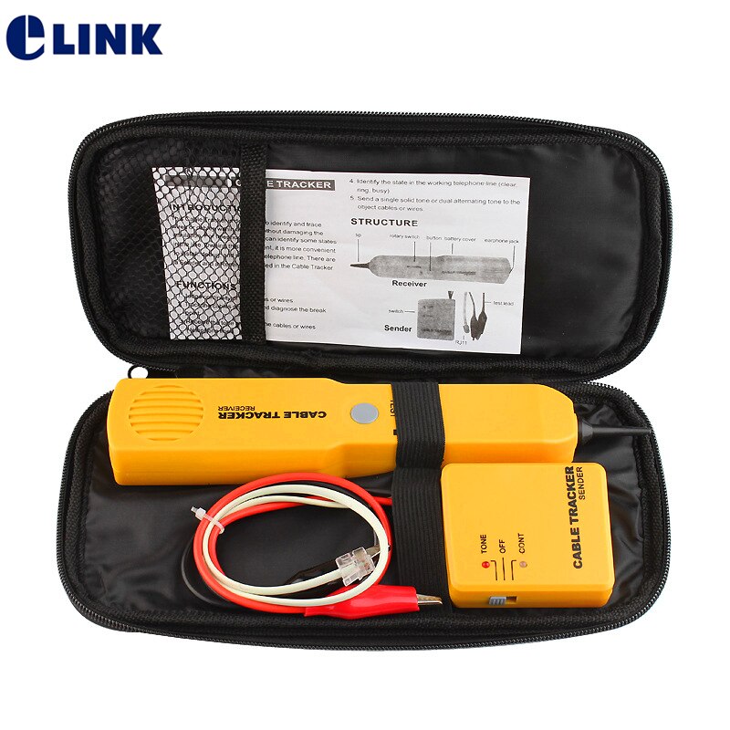 ELINK – détecteur de câbles de téléphone Portable, Kit d'outils de diagnostic, traceur de tonalité, récepteur RJ11