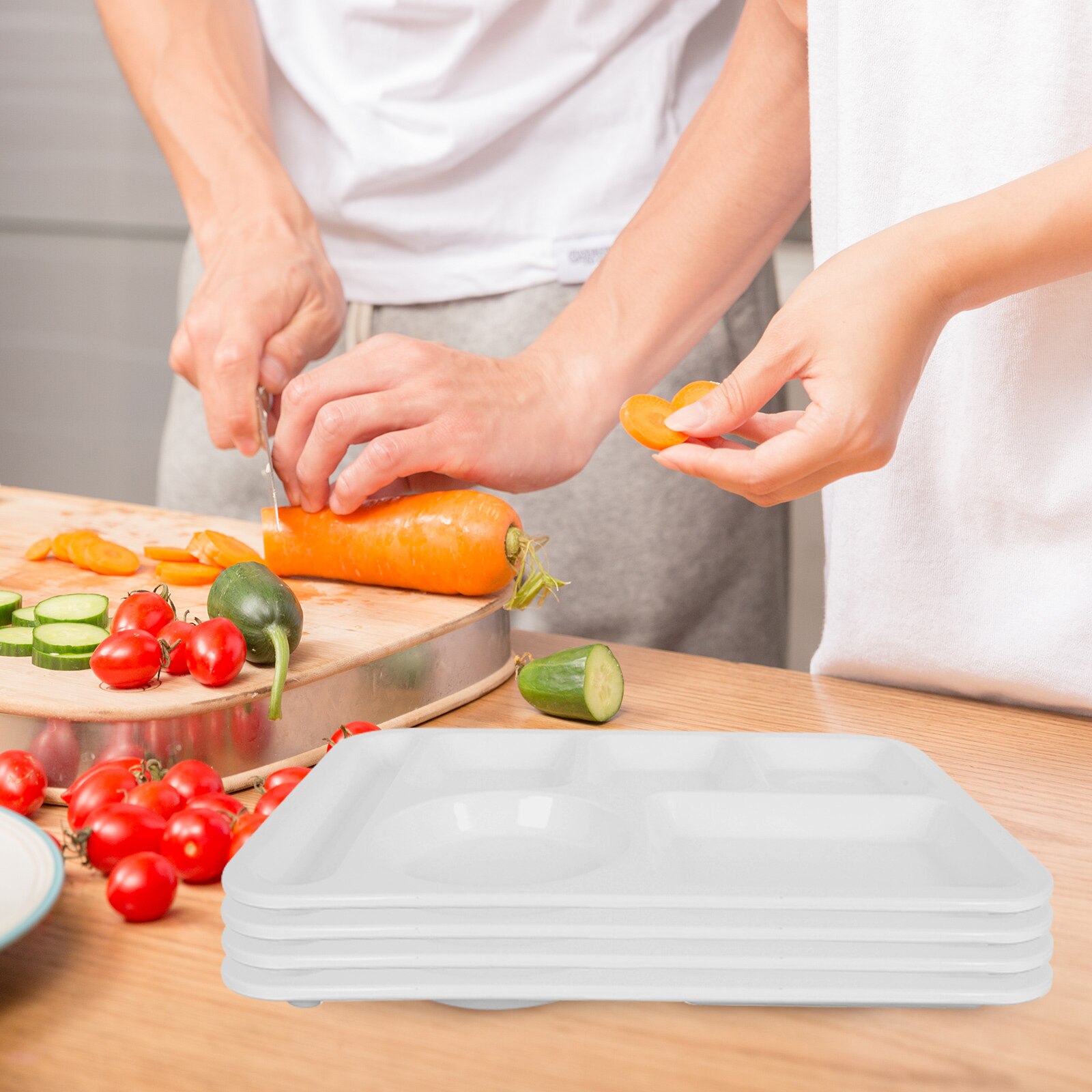 Lunch Food Plate Compartment Food Plate Portion Control Plate Household Food Serving Plate