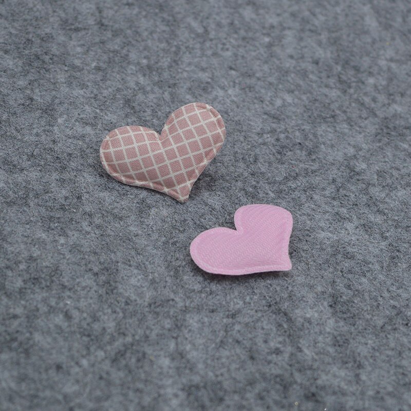 50 stks/partij 3.8*3 cm Ginganghart Padded Applicaties voor DIY handgemaakte kinderen haar accessoires, decoratie accessoires: 1