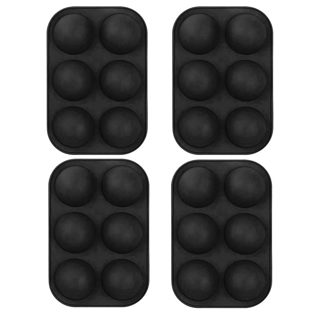 Moule à savon en Silicone semi-circulaire 6 cavités, poêle à muffins, cupcakes, gâteau, chocolat, plaque à glaçons Personal Care: set 4